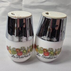 Gemco Spice of Life Oversized Salt & Pepper Set White Glass Based Plastic Tops